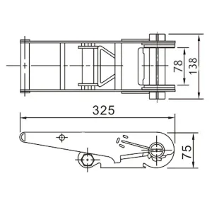 HH 75mm napenjalec dimenzije 1