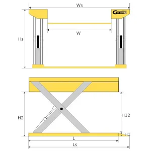 ultranizka dvižna miza HX_dimenzije