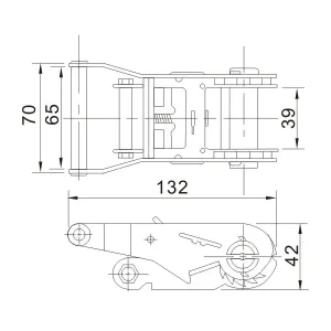 Povezovalni trak 35mm 2T 6m 3 HH 35mm napenjalec dimenzije